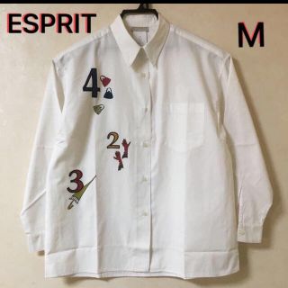 エスプリ(Esprit)のESPRIT エスプリ カジュアル白シャツ長袖 メンズMサイズ 入手困難品 美品(シャツ)