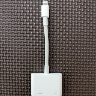 アップル(Apple)のアップル純正HDMI変換ケーブル（ライトニングケーブル用）(映像用ケーブル)
