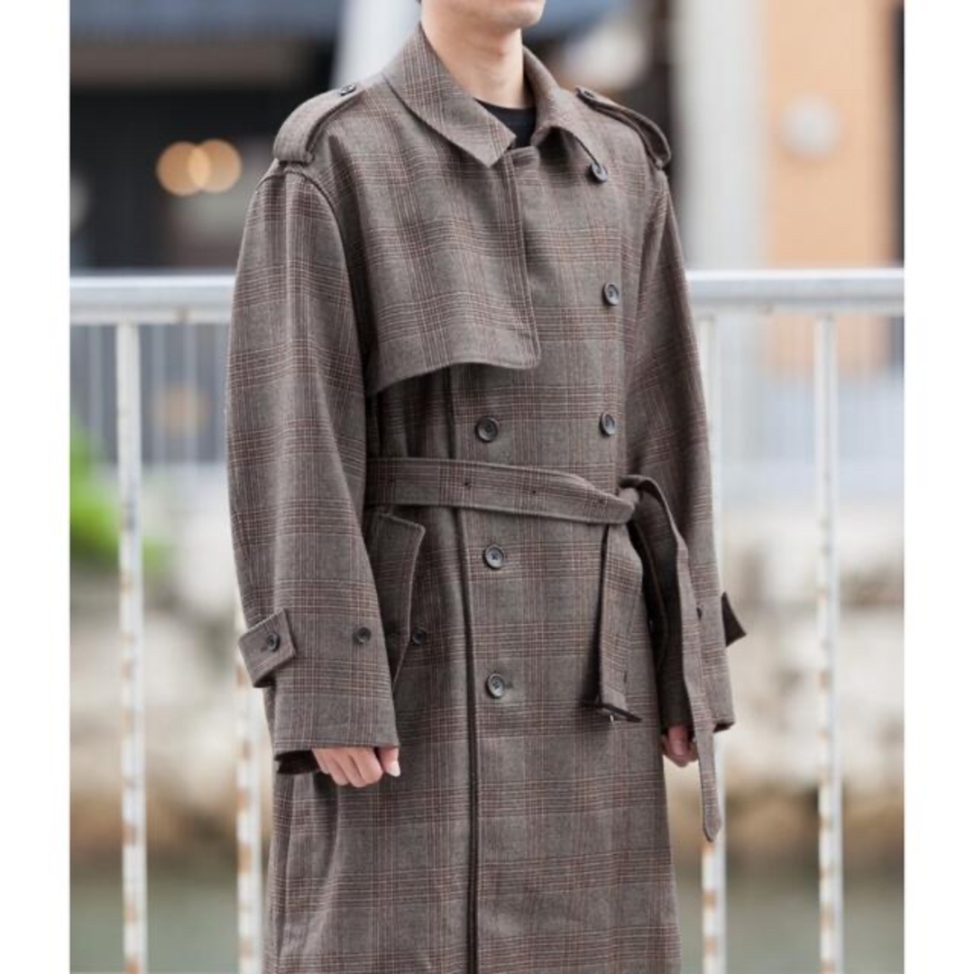 OVERSIZED OVERLAPED TRENCH COAT stein