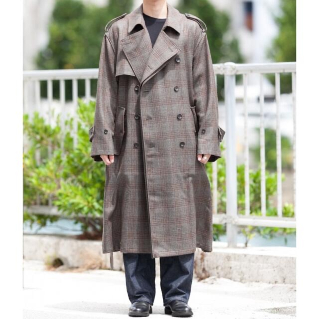 求　stein  Oversized Overlaped Trench Coat