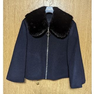 フォクシー(FOXEY)の✿ご専用✿ フォクシー "Ring Jacket" ミッドナイトブルー 38(毛皮/ファーコート)