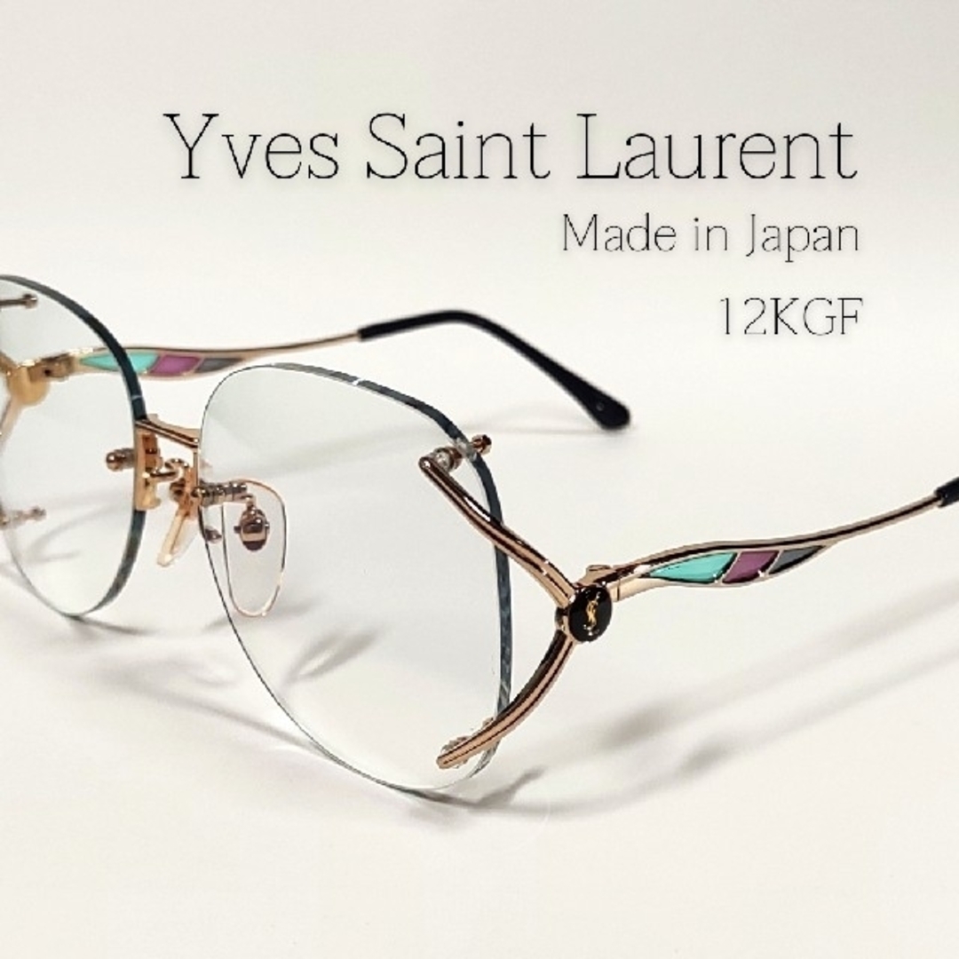 6万円〜ブランドYves Saint Laurent 12KGF スリーポイント 日本製 75