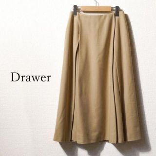 ドゥロワー(Drawer)のドゥロワー Drawer フランネルタックスカート ベージュ 秋冬(ロングスカート)