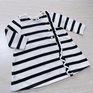 プチバトー(PETIT BATEAU)の☆美品☆PETIT BATEAU プチバトー ボーダーワンピース　18m81cm(ワンピース)