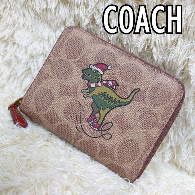 極美品》COACH スモールジップアラウンドウォレット C0594B レキシー