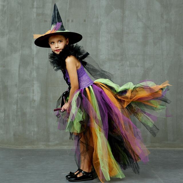 コスプレ 100 キッズ 女の子 魔女 魔法使い 帽子 セット ハロウィン 衣装