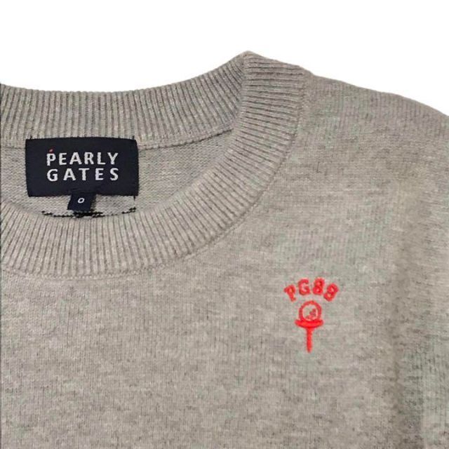美品 PEARLY GATES パーリーゲイツ コットンニット グレー サイズ0