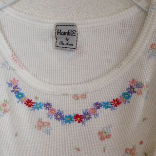 パラビオン(Par Avion)のParAvionお花刺繍トップス(カットソー(長袖/七分))