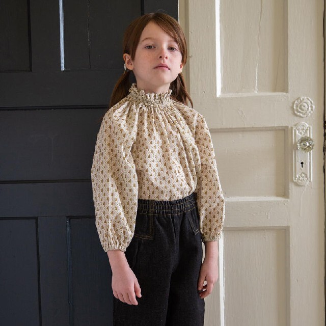 soor ploom Imelda Blouse, Leaf Print 5y - ブラウス