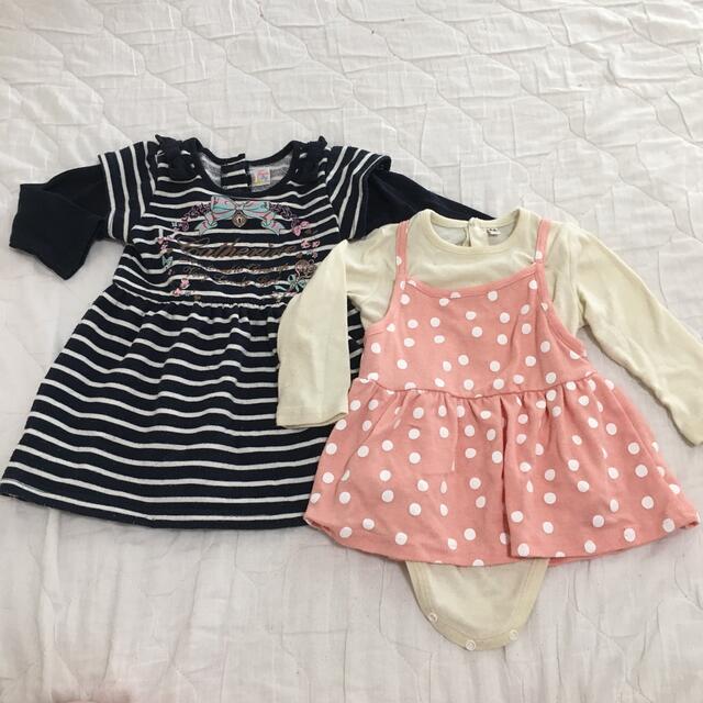 PETIT BATEAU(プチバトー)の80〜90女の子　まとめ売り　8点 キッズ/ベビー/マタニティのベビー服(~85cm)(ワンピース)の商品写真