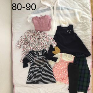 プチバトー(PETIT BATEAU)の80〜90女の子　まとめ売り　8点(ワンピース)