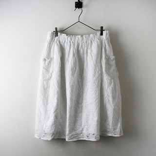 フランシュリッペ(franche lippee)の大きいサイズ franche lippee フランシュリッペ Summerスカート FL5/ホワイト【2400013000734】(ひざ丈スカート)