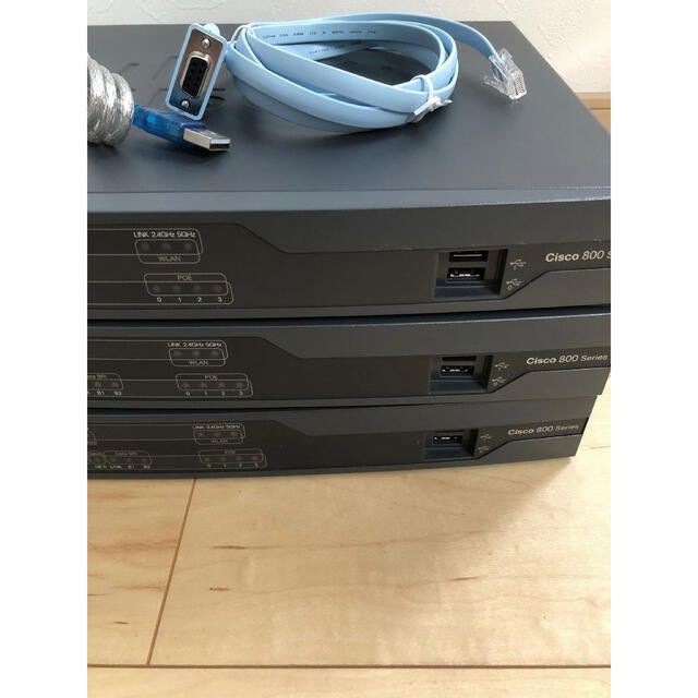 【CCNA、CCNP】ルータ3台セットCisco892J