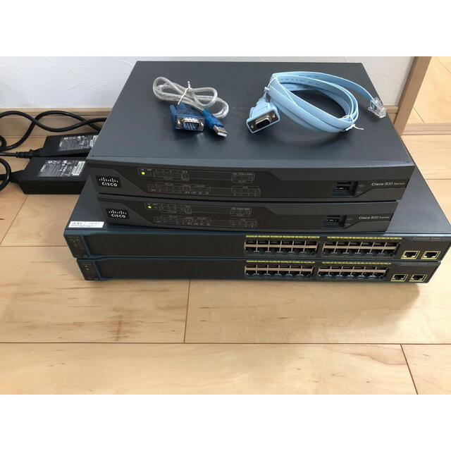 PC周辺機器【CCNA、CCNP】4台セットCisco892J、Catalyst2960