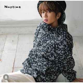 Nissy naptime 2022ss プルオーバー 総柄ブラックの通販 by Я