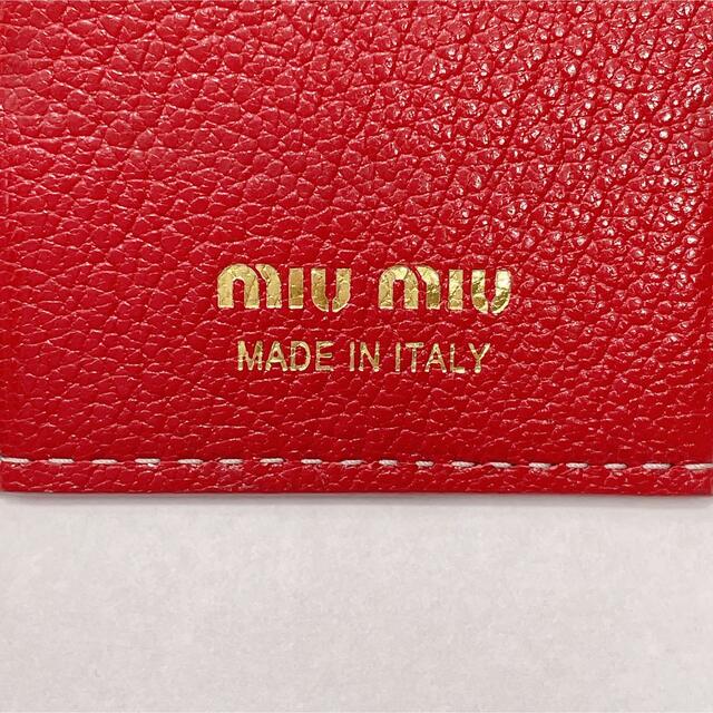 美品 miu miu ミュウミュウ ラブレター マドラスラブ 6連 キーケース