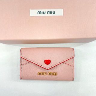 新品 ミュウミュウ MIU MIU キーケース マドラス レッド 赤