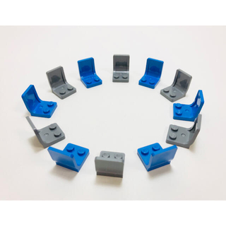 レゴ(Lego)の【新品未使用】レゴ　LEGO イス　椅子　ブルー　グレー　12個(知育玩具)
