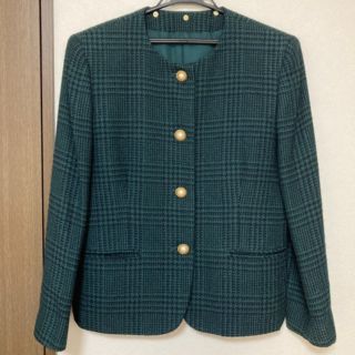 バーバリー(BURBERRY)の❤︎バーバリー❤︎グリーンチェックセットアップ(ひざ丈スカート)