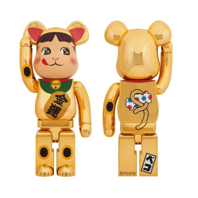 BE＠RBRICK 招き猫 ペコちゃん 金運 金メッキ 100% & 400% - その他