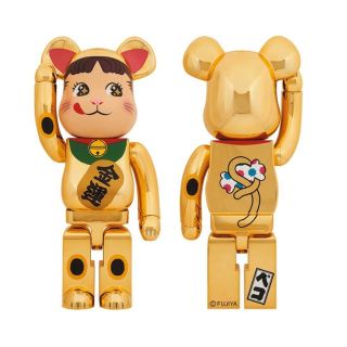 ベアブリック(BE@RBRICK)の即発送可)BE＠RBRICK 招き猫 ペコちゃん 金運 金メッキ 1000%(その他)