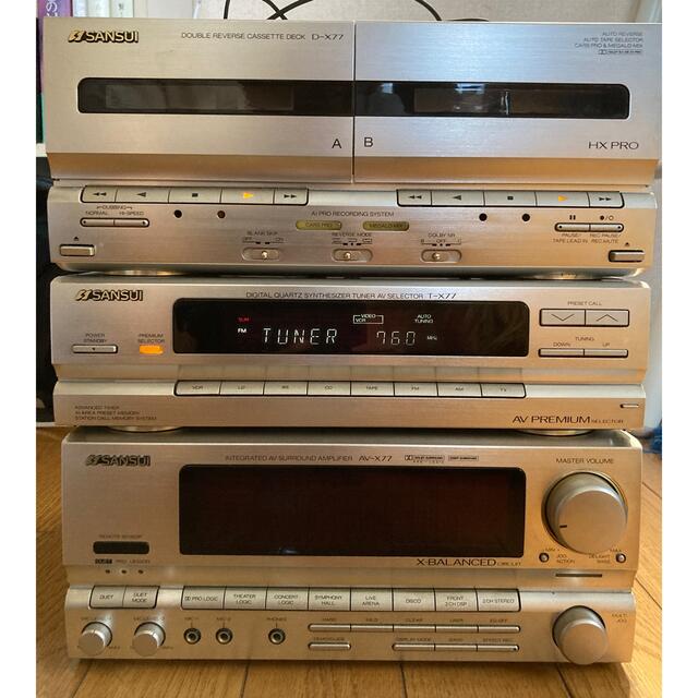 SANSUI/サンスイ システムコンポ AV-X77ほかの通販 by まこぴん SANSUI/サンスイ システムコンポ AV-X77ほかの通販 by まこぴん