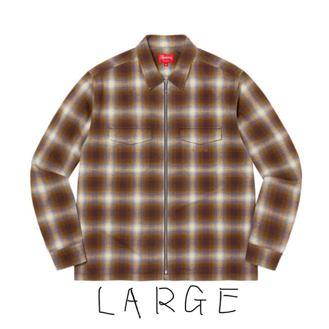 Supreme Shadow Plaid Flannel Zip Shirt Lトップス