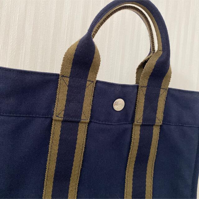 【美品】HERMES エルメス フールトゥ PM ネイビー×カーキ