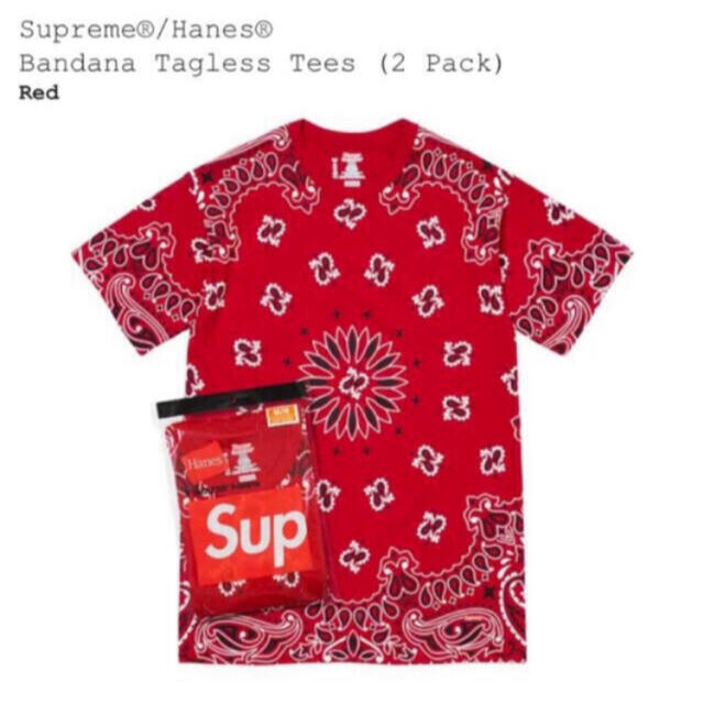 Supreme /Hanes Bandana Tagless Tees(XXL)