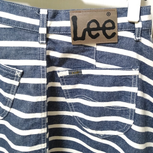 Lee(リー)のLee☆リー☆ボーダーひざ丈フレアスカート レディースのスカート(ひざ丈スカート)の商品写真