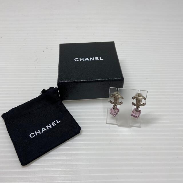 美品 シャネル ココマーク クリスタル イヤリング ストーン 正規品 www