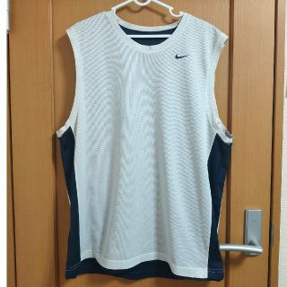 ナイキ(NIKE)のNIKE タンクトップ ノースリーブ リバーシブル ホワイト×ネイビー XL(タンクトップ)