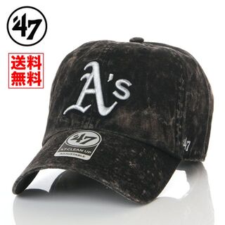 フォーティセブン(47 Brand)の【新品】47BRAND キャップ アスレチックス 帽子 黒 メンズ レディース(キャップ)