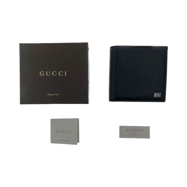 Gucci(グッチ)の〇〇GUCCI グッチ 二つ折り財布 150412 ブラック ハンドメイドのファッション小物(財布)の商品写真