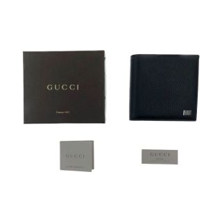 グッチ(Gucci)の〇〇GUCCI グッチ 二つ折り財布 150412 ブラック(財布)