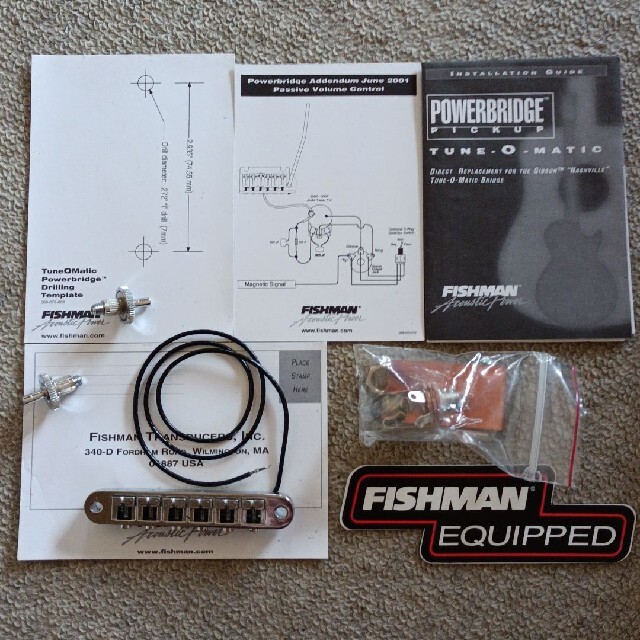 FISHMAN Tune-O-Matic Powerbridge Pickup 【未使用品】 8820円引き