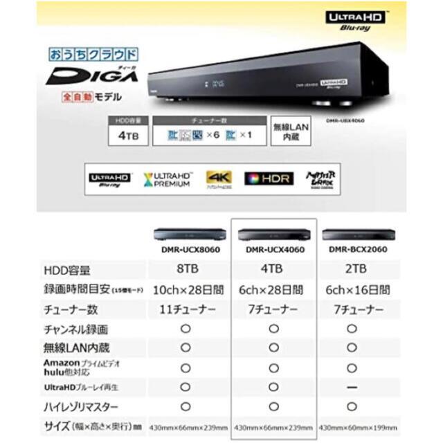 Panasonic 全録 DMRーUCX 4060 美品✩.*˚1年使用