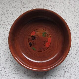 【未使用 送料無料】山武謹製 中山漆器 うるし塗装 天然木 盛鉢