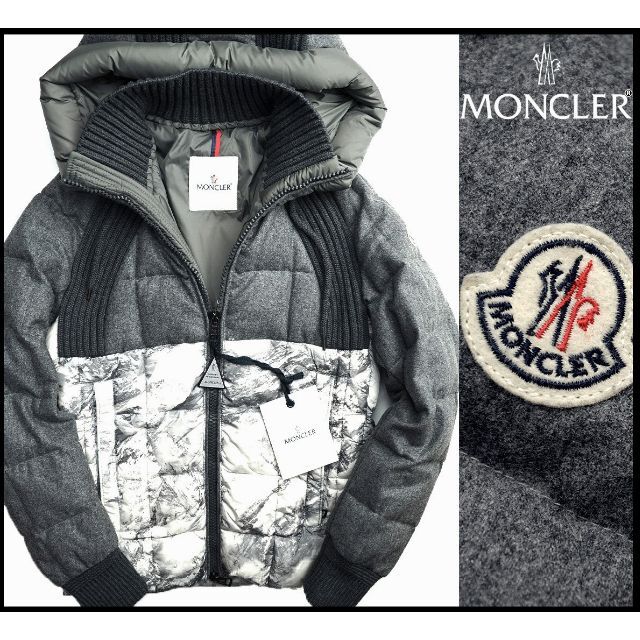 新品 MONCLER モンクレール ウール切替ダウンジャケットVANOISE