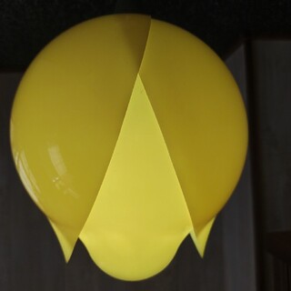 昭和レトロ　ナショナル　チューリップ型　ペンダントライト　イエロー　黄色