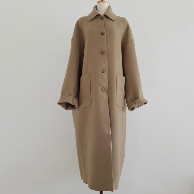 TODAYFUL(トゥデイフル)の【Nokcha】wool over coat/moca beige レディースのジャケット/アウター(ロングコート)の商品写真