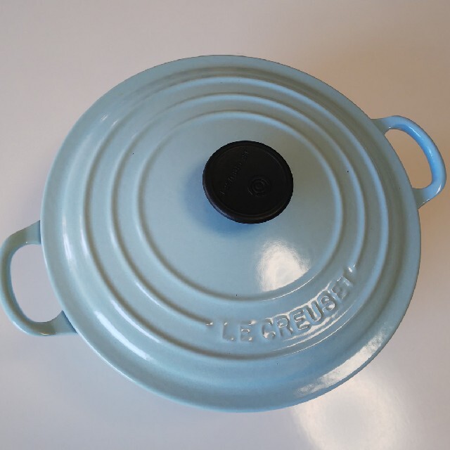 ★ル・クルーゼ LE CREUSET★廃盤 20cm サテンブルーココットロンド