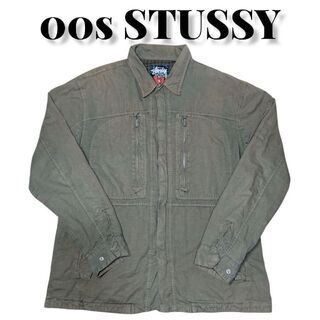 STUSSY - 初期 80s 黒タグ オールドステューシー モッズコート ロゴ 