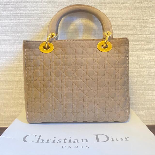 Christian Dior(クリスチャンディオール)の袋箱保証書付★レディディオール★ベージュカナージュキルティング レディースのバッグ(ハンドバッグ)の商品写真