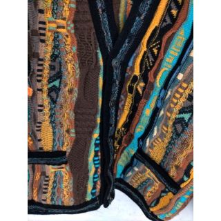 COOGI カーディガン 短丈 3Dニット 90´s 総柄 派手デザイン · www