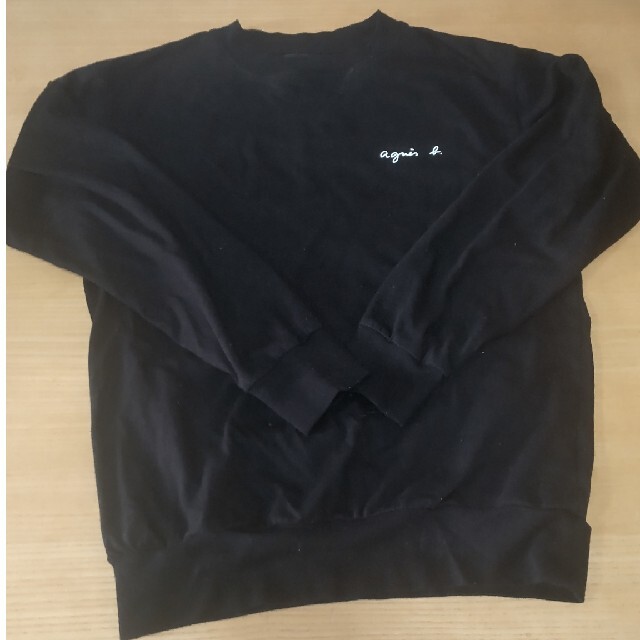 agnes b.(アニエスベー)のアニエスベー　S179 SWEAT スウェット　ロンT　黒 レディースのトップス(Tシャツ(長袖/七分))の商品写真