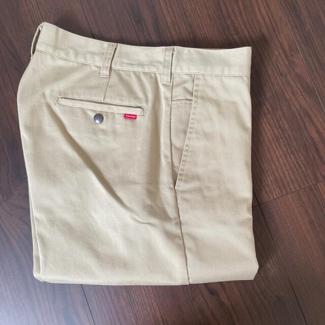 Supreme - supreme work pant pants 32 カーキ 店頭購入の通販 by