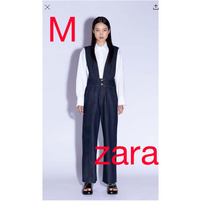 お値下げ！ZARA  リラックスカットデニムサロペットSサイズ　新品未使用