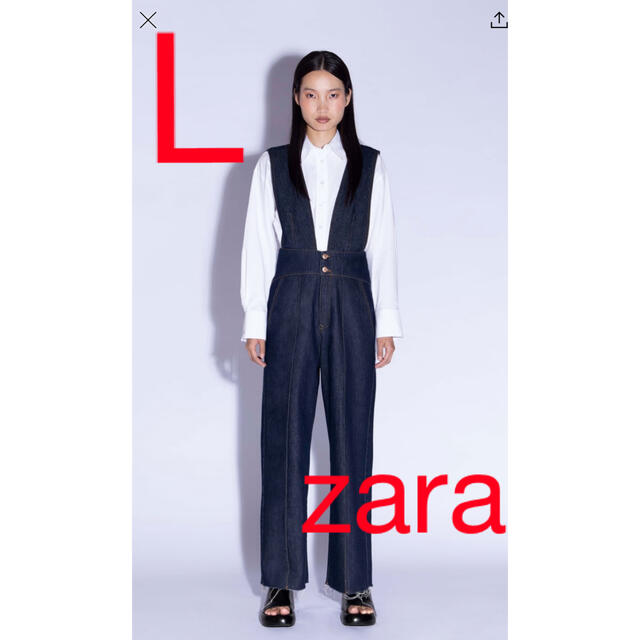 ZARA リラックスカットデニムサロペット　L