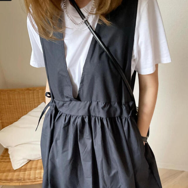 【未使用】セレクトショップK  サイドリボンジャンパースカート